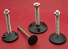 Adjustable feet with stainless steel stem and anti-slip base